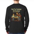 Retro Hold The Flashlight Still Dumbass Car Fixing Dad Son Long Sleeve T-Shirt Back Print