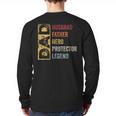 Retro Husband Father Hero Protector Legend Father Day Dad Long Sleeve T-Shirt Back Print
