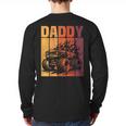 Retro Monster Truck Daddy Matching Family Birthday Party Long Sleeve T-Shirt Back Print