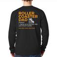 Roller Coaster Dad Definition Best Dad Ever Long Sleeve T-Shirt Back Print