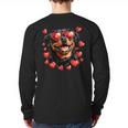 Rottweiler Heart Glasses Cute Rottie Dog Lover Mom Dad Kids Long Sleeve T-Shirt Back Print