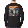 The Scream Cat Parody For Kitty Cat Lover Cat Mom Cat Dad Long Sleeve T-Shirt Back Print