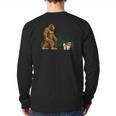 Shih Tzu Bigfoot Dog Walking Mom Dad Kids Long Sleeve T-Shirt Back Print Shih Tzu Bigfoot Dog Walking Mom Dad Kids Long Sleeve T-Shirt Back Print