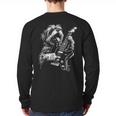 Shih Tzu Dog Playing Electric Guitar Rock Dog Dad Men Women Kids Long Sleeve T-Shirt Back Print