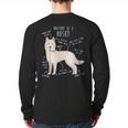 Siberian Husky Dog Anatomy Pet Mom Cute Dog Dad Men Women Kids Long Sleeve T-Shirt Back Print