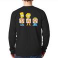 The Simpsons Father's Day Bart Lisa Maggie Dad Birthday Long Sleeve T-Shirt Back Print