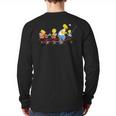 The Simpsons Father's Day Homer And Kids Bike Ride With Dad Long Sleeve T-Shirt Back Print