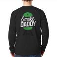 Smoke Daddy Green Egg Pitmaster Dad Tshirt BBQ Grill Long Sleeve T-Shirt Back Print