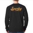 Sparky Electrician Lineman Dad Retro Vintage Novelty Long Sleeve T-Shirt Back Print