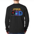 Spider Dad Shirt Birthday Fathers Day Halloween Costumes Pjs Long Sleeve T-Shirt Back Print