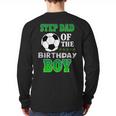 Step Dad Of The Birthday Boy Soccer Stars Outfit Long Sleeve T-Shirt Back Print