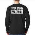 Step Dad Father Family Step Daddy Material -Adults Male Short Sleeve T-Shirt Novelty-T-Shirts Small Long Sleeve T-Shirt Back Print