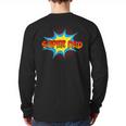 Super Dad Family Matching Superhero Comics Set Fathers Day Long Sleeve T-Shirt Back Print