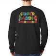 Super Daddio Retro Gamer Dad Style Long Sleeve T-Shirt Back Print