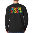 Super Gamer Dad Unleashed Celebrating Fatherly Powers Long Sleeve T-Shirt Back Print
