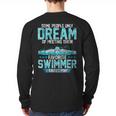 Swimming Parent Swimmer Mom Dad My Favorite Swim Meet Long Sleeve T-Shirt Back Print