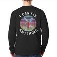 Swiss Army Knife DIY Dad Fathers Day Fix Anything Handyman Long Sleeve T-Shirt Back Print