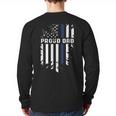 Thin Blue Line Proud Dad Police Family T-Shirt Long Sleeve T-Shirt Back Print