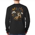 Tortie Cat Owner Flowers Tortie Cat Mom Tortie Cat Dad Long Sleeve T-Shirt Back Print