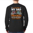 Trucker Father's Day To The World My Dad Is Just A Trucker Long Sleeve T-Shirt Back Print