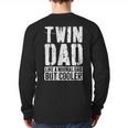 Twin Dad Shirt Men Dad Of Twins Fathers Day Long Sleeve T-Shirt Back Print