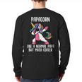 Unicorn Dad Girl Birthday Party Clothing Papacorn Long Sleeve T-Shirt Back Print