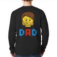 Unique Family Dad Master Builder Building Bricks Blocks Long Sleeve T-Shirt Back Print