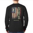 USA American Flag Archery Dad Long Sleeve T-Shirt Back Print