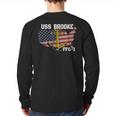 USS Brooke FFG-1 Frigate Veterans Day Son Father Grandpa Dad Long Sleeve T-Shirt Back Print