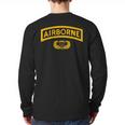 Vintage Airborne Veteran Paratrooper For Men Dad T-Shirt Long Sleeve T-Shirt Back Print
