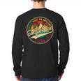 Vintage Awesome Single Dad Retro Fathers Day For Dad Grandpa Long Sleeve T-Shirt Back Print