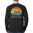 Vintage Axolotl Dad Axolotl Lovers Daddy Father's Day Long Sleeve T-Shirt Back Print