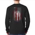 Vintage Baseball American Flag Classic Fit Tee For Dad And Mom Long Sleeve T-Shirt Back Print Vintage Baseball American Flag Classic Fit Tee For Dad And Mom Long Sleeve T-Shirt Back Print