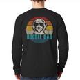 Vintage Best Doodle Dad Ever Father's Day Golden Doodle Long Sleeve T-Shirt Back Print