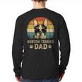 Vintage Boston Terrier Dad Dog Lovers Father's Day Tee Long Sleeve T-Shirt Back Print