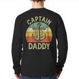 Vintage Captain Daddy Boat Pontoon Dad Fishing Sailor Anchor Long Sleeve T-Shirt Back Print