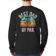 Vintage Disc Golf Dad Best Dad By Par Disk Golf Long Sleeve T-Shirt Back Print