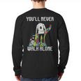 Vintage Father Son Family Autistic Kids Autism Awareness Dad Long Sleeve T-Shirt Back Print