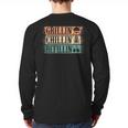 Vintage Grill Dad Grilling Chilling Refilling Long Sleeve T-Shirt Back Print