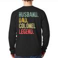 Vintage Husband Dad Colonel Legend Retro T-Shirt Long Sleeve T-Shirt Back Print Vintage Husband Dad Colonel Legend Retro T-Shirt Long Sleeve T-Shirt Back Print