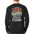 Vintage I'd Rather Be Fishing Graphic Bass Dad Boy Men Long Sleeve T-Shirt Back Print Vintage I'd Rather Be Fishing Graphic Bass Dad Boy Men Long Sleeve T-Shirt Back Print