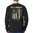 Vintage I'm A Proud Army Dad With American Flag Long Sleeve T-Shirt Back Print Vintage I'm A Proud Army Dad With American Flag Long Sleeve T-Shirt Back Print