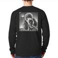 Vintage Poodle Selfie With UFO Alien Photobooth Dog Mom Dad Long Sleeve T-Shirt Back Print