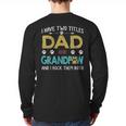 Vintage I Have Two Titles Dad And Grandpaw Dog Lover Long Sleeve T-Shirt Back Print