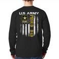 Vintage US Army Proud Dad With American Flag Long Sleeve T-Shirt Back Print
