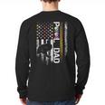 Vintage USA Flag Billiards Player Proud Pool Dad Long Sleeve T-Shirt Back Print