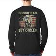 Vintage USA Flag Goldendoodle Doodle Dad Fathers Day Men Long Sleeve T-Shirt Back Print