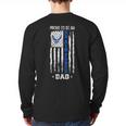 Vintage USA Flag Proud To Be An US Air Force Dad Long Sleeve T-Shirt Back Print