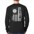 Vintage Volleyball Dad USA Flag Retro Fathers Day Daddy Papa Long Sleeve T-Shirt Back Print