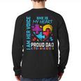 I Am Her Voice She Is My Heart Autism Awareness Daughter Dad Long Sleeve T-Shirt Back Print